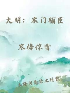 大明：寒门辅臣